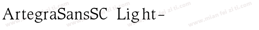 ArtegraSansSC Light字体转换